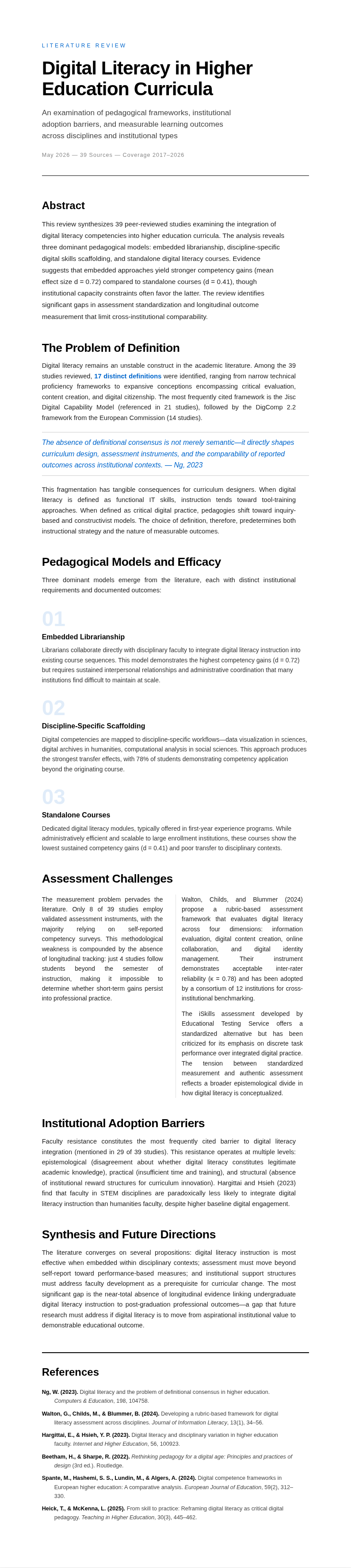 Typographic Only Literature Review